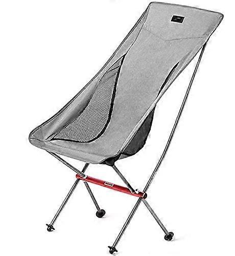 Chair for Adults Outdoor Folding Chair With Backrest And Carrying Case For Camping Grey