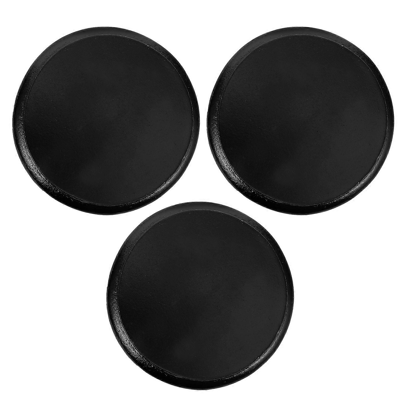 DIY Base Black Wooden Round Miniature Base for Dolls 6Pcs Set