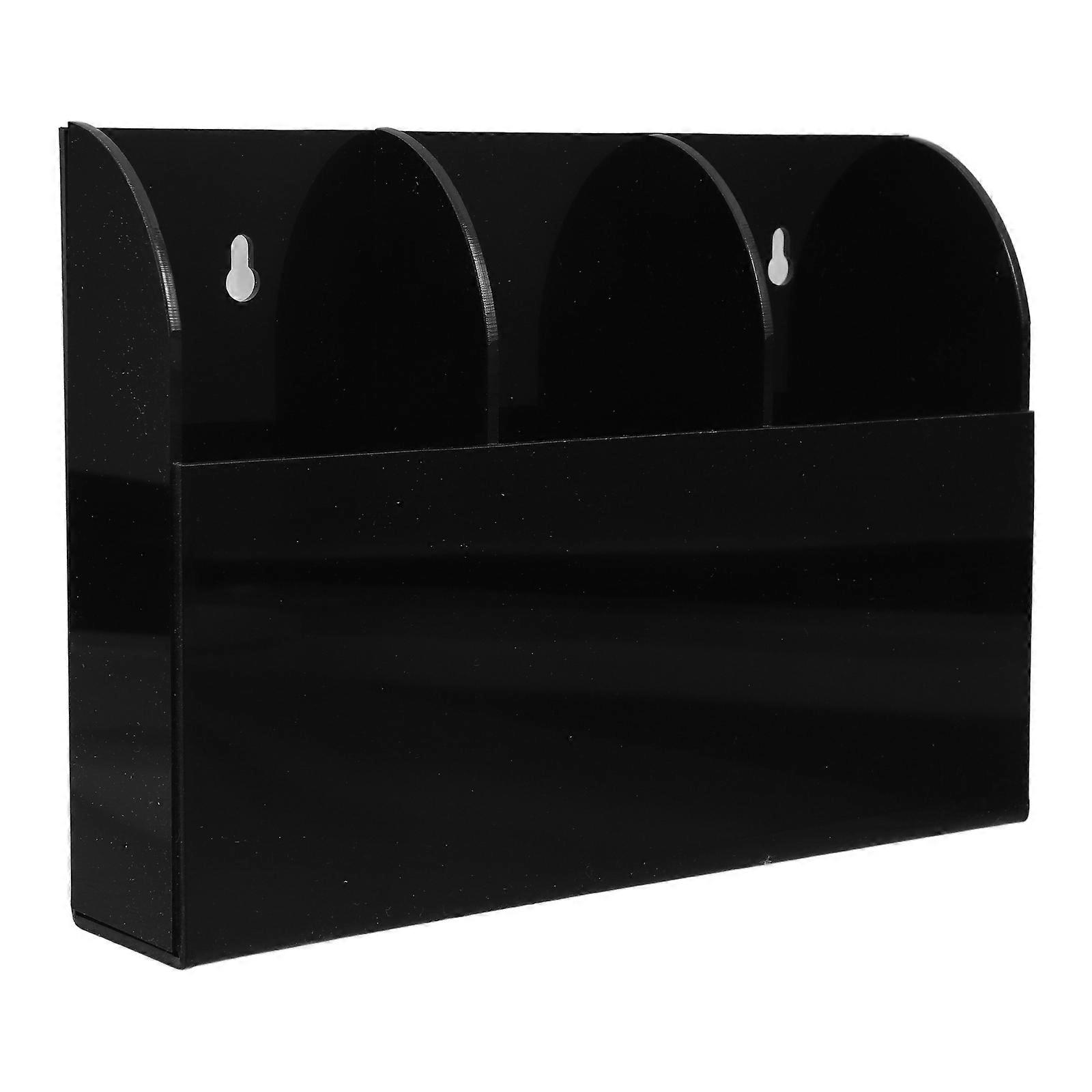 2Pcs Wall Organizer Remote Holder Wall Mount with Acrylic Black Material