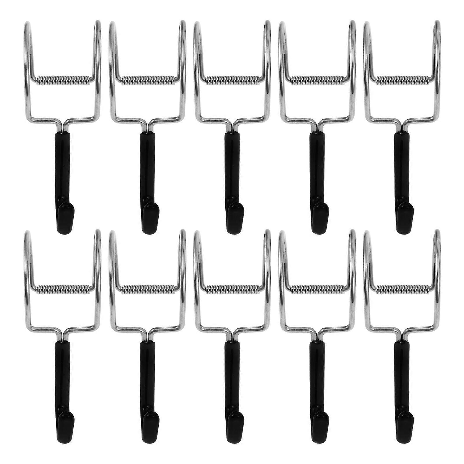 Stainless Steel Hook for Multipurpose Hanging 10Pcs Black Hooks