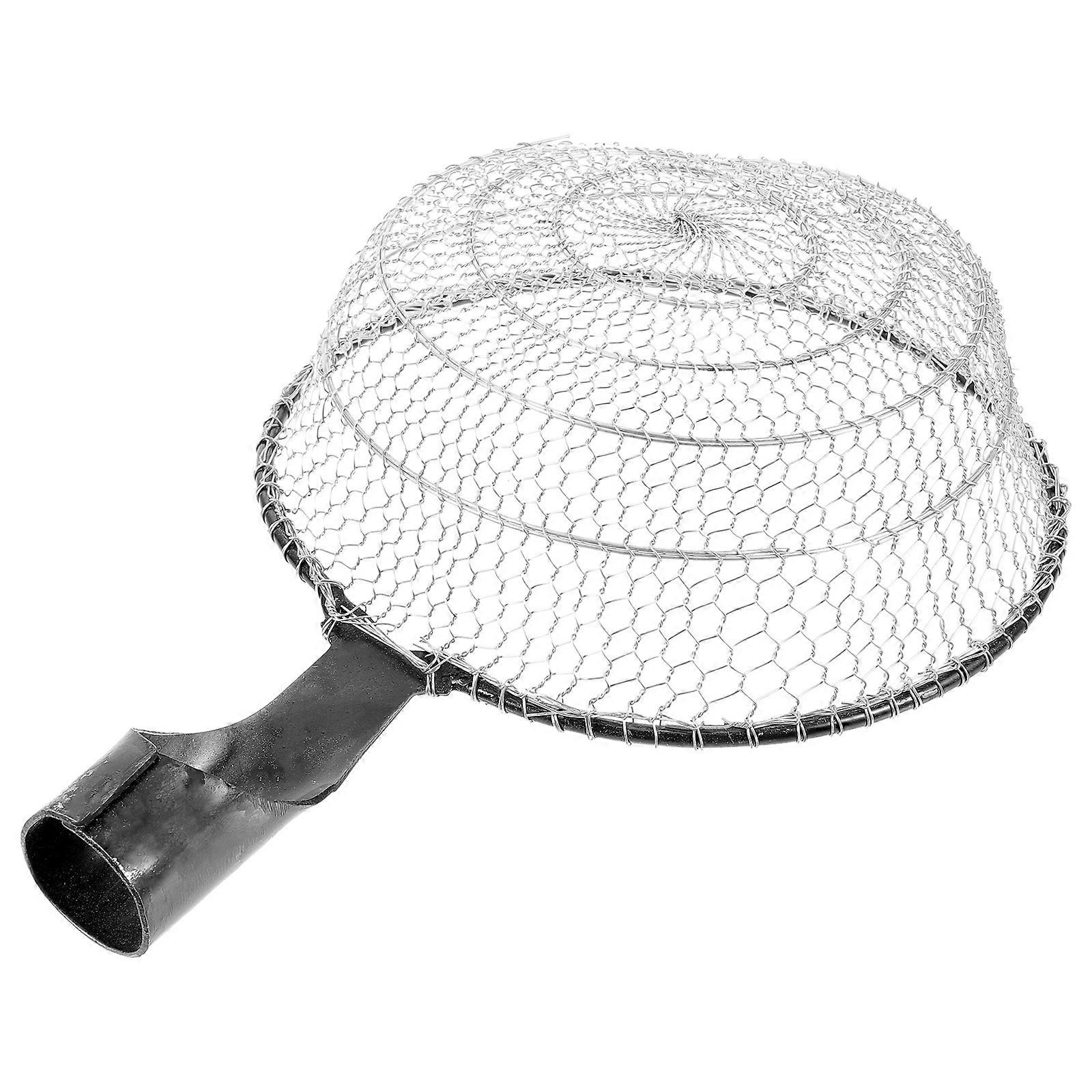 Fly Fishing Net Handheld Fishing Net for Landing 2Pcs Black Stainless Steel