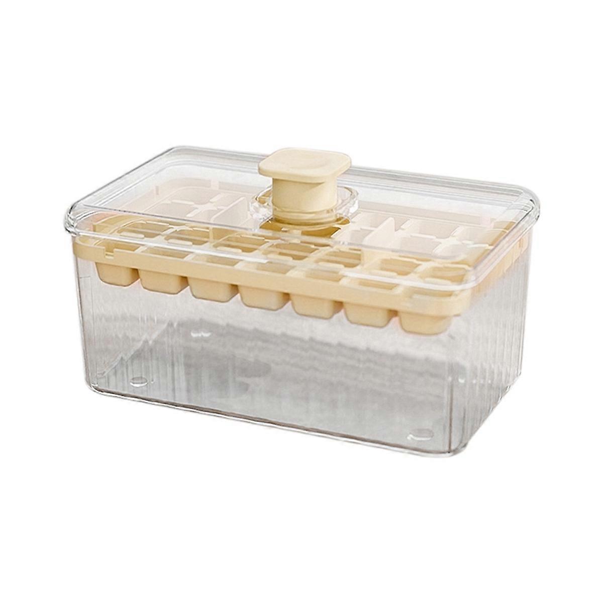 Ice Box one-button -type easy release high-color ice box Yellow