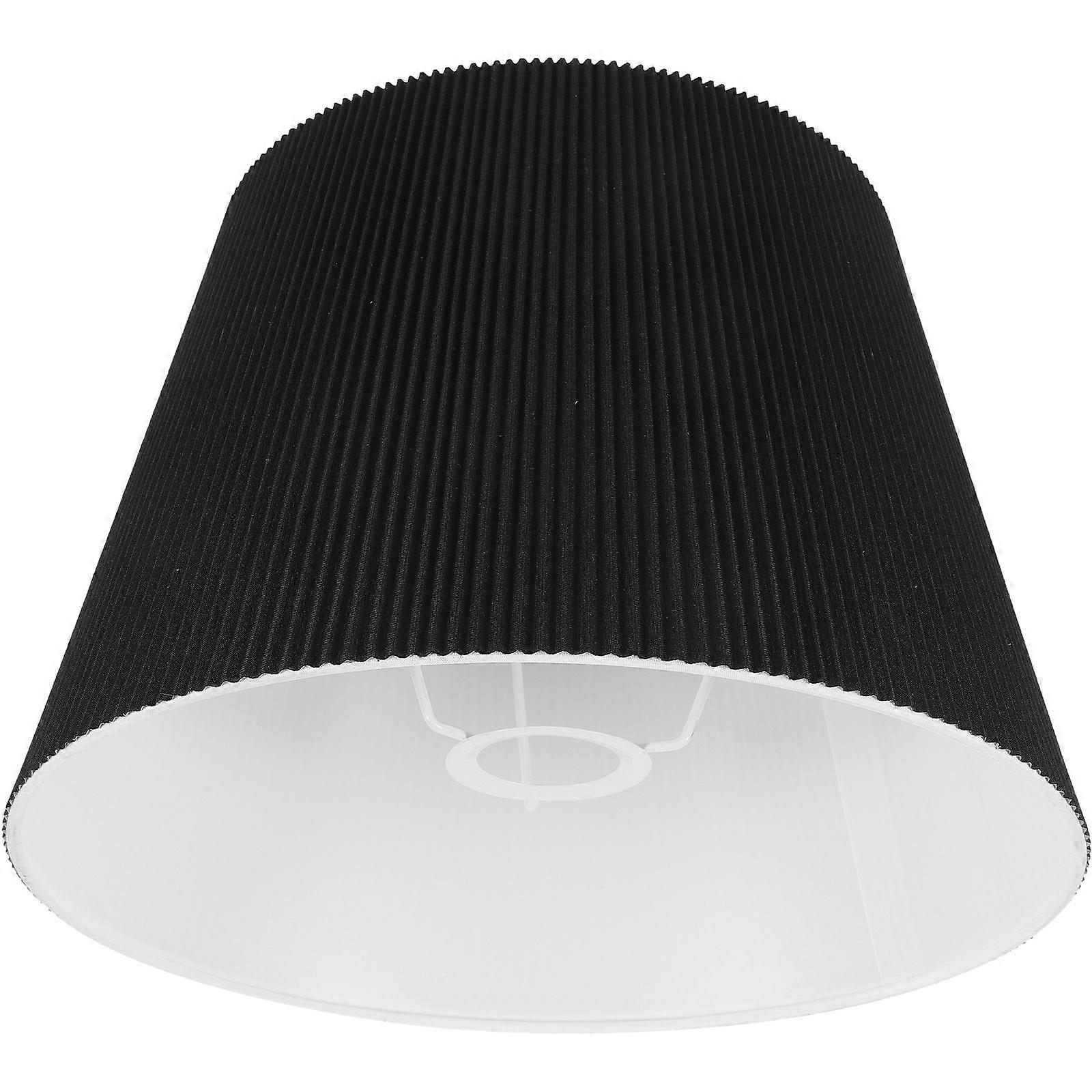 Black Fabric Lampshade Square Table Lamp Shade Replacement For Desk Lamp 1Set