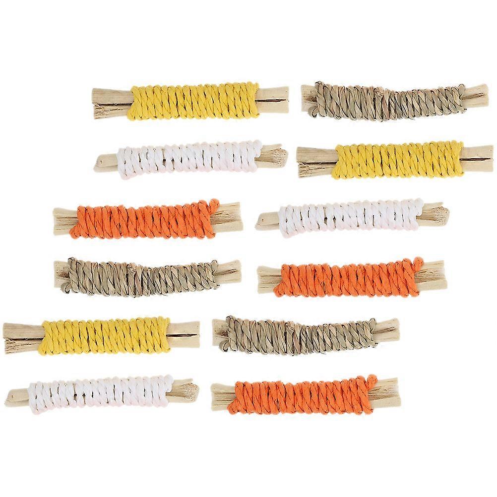 Stress Relief Chew Toys 60 Pcs Stick Treats For Indoor Pet Cage Use With Assorted Colors For Hamsters
