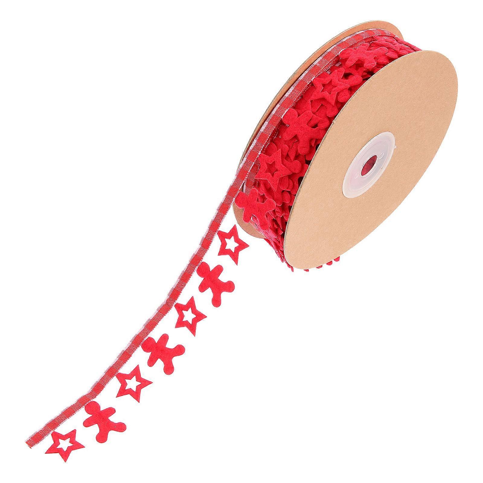 Christmas Ribbon For Gift Wrapping Red Rustic Decoration Ideal For Holiday Decorations Wreaths And Seasonal Craft Projects