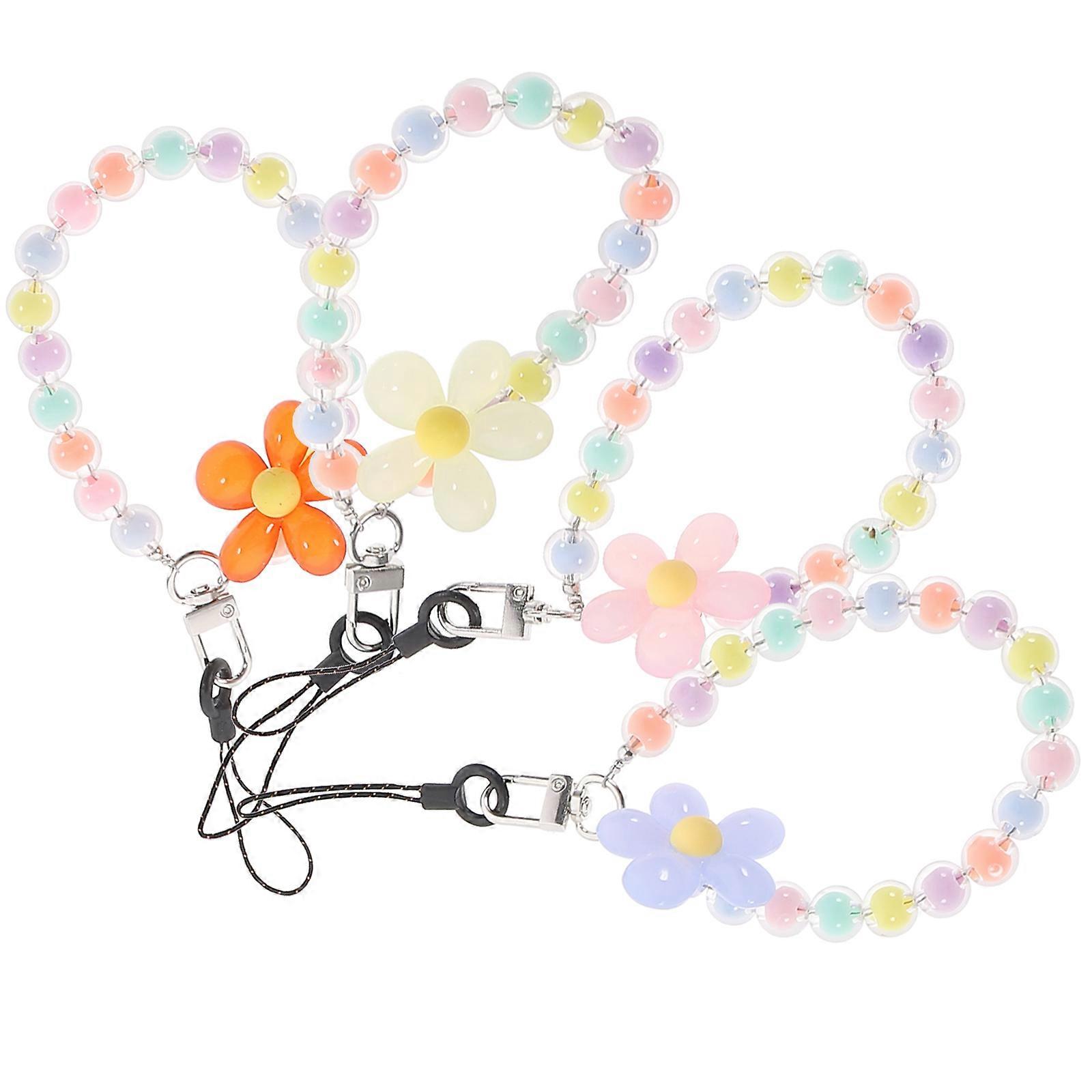 Phone Charm 8Pcs Beaded Phone Chain for Wrist Strap and Key Decoration