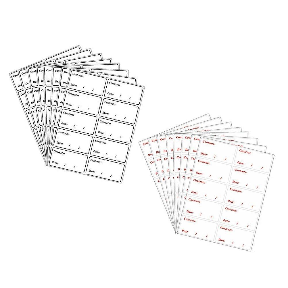 Removable Freezer Labels Kitchen Organization PVC 200Pack