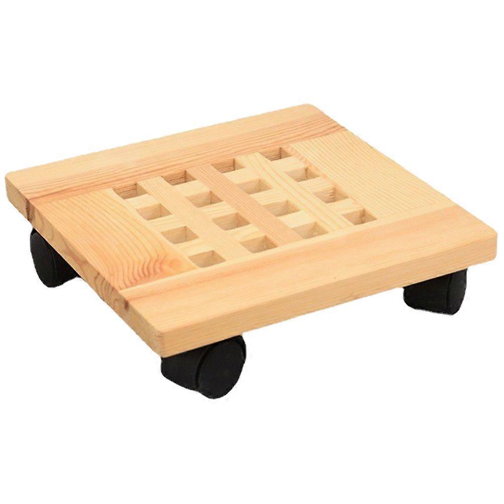 Plant Stand With Wheels For Home Decoration Square Shape 25X25cm 2Pcs For Plant Enthusiasts