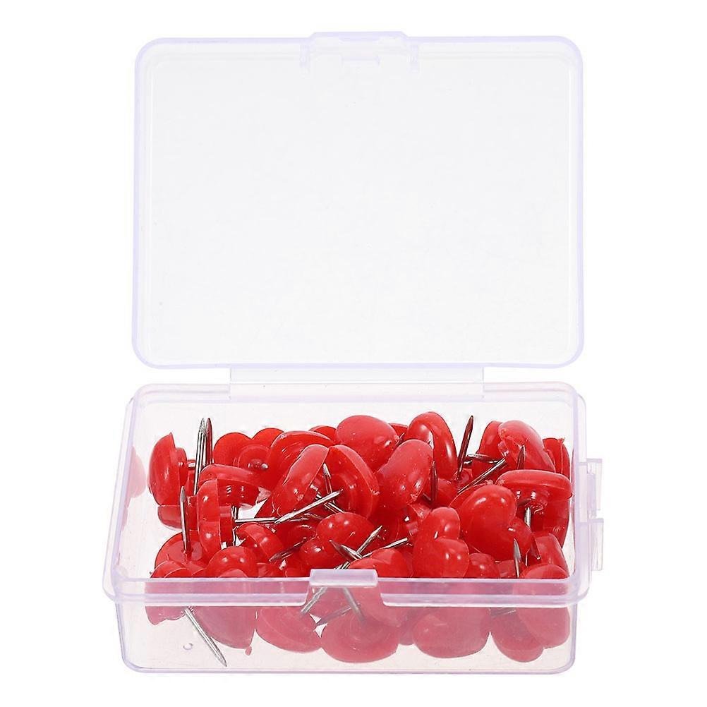 Decorative Heart Thumb Tacks for Office Boards with 300Pcs Red Pins