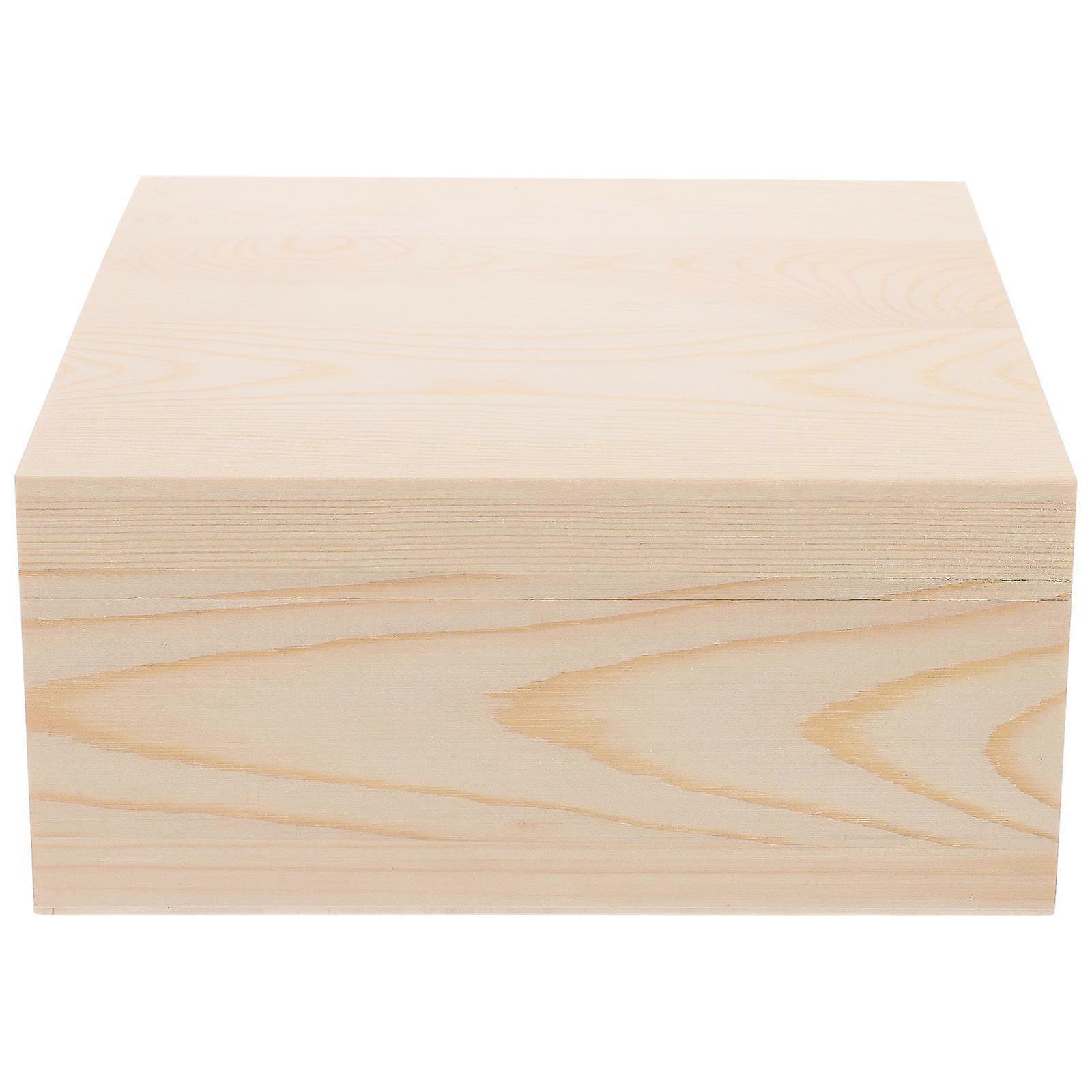 DIY Wooden Storage Box For Sundries And Keepsakes In Khaki Color Designed For Bedside Use Offers Practical Storage 2Pcs