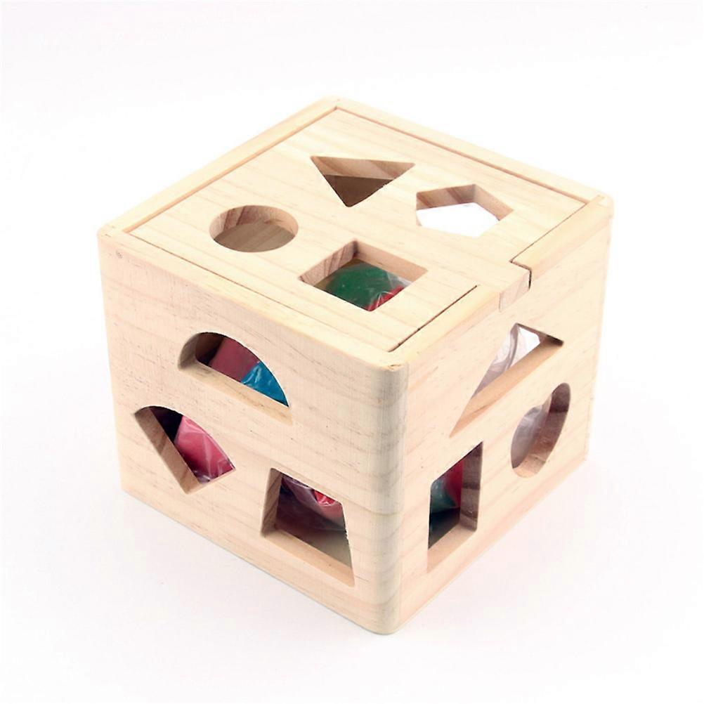 Parrot Toy 2Pcs Wood Block Toss Fun Indoor Play Chewing Toy Assorted Color Skill Development