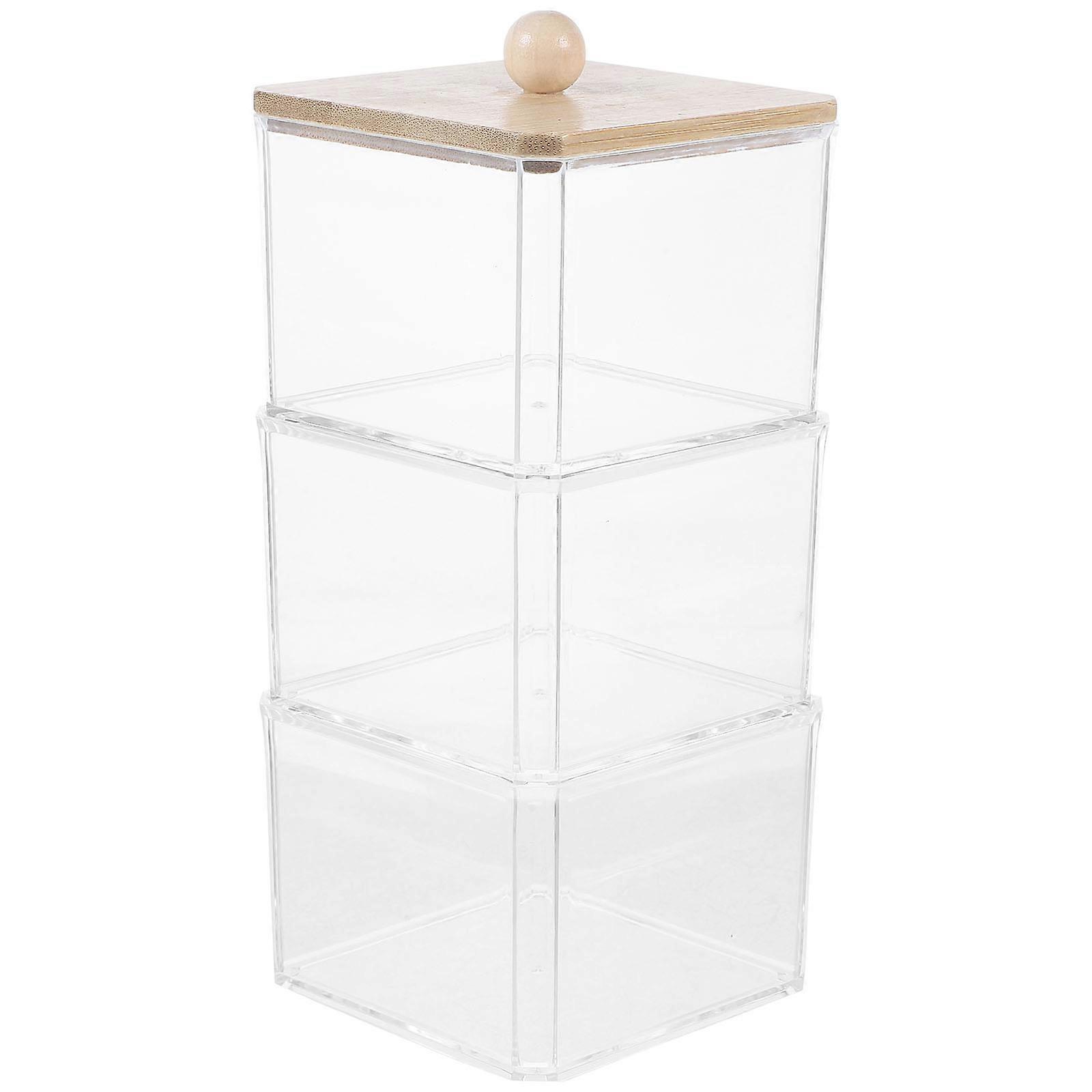 Cotton Swab Holder Storage Box with 5Sets for Makeup Essentials