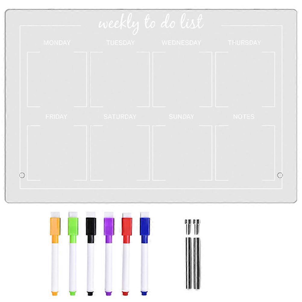 Desk Acrylic Memo Board for Writing Transparent 5Sets Boards
