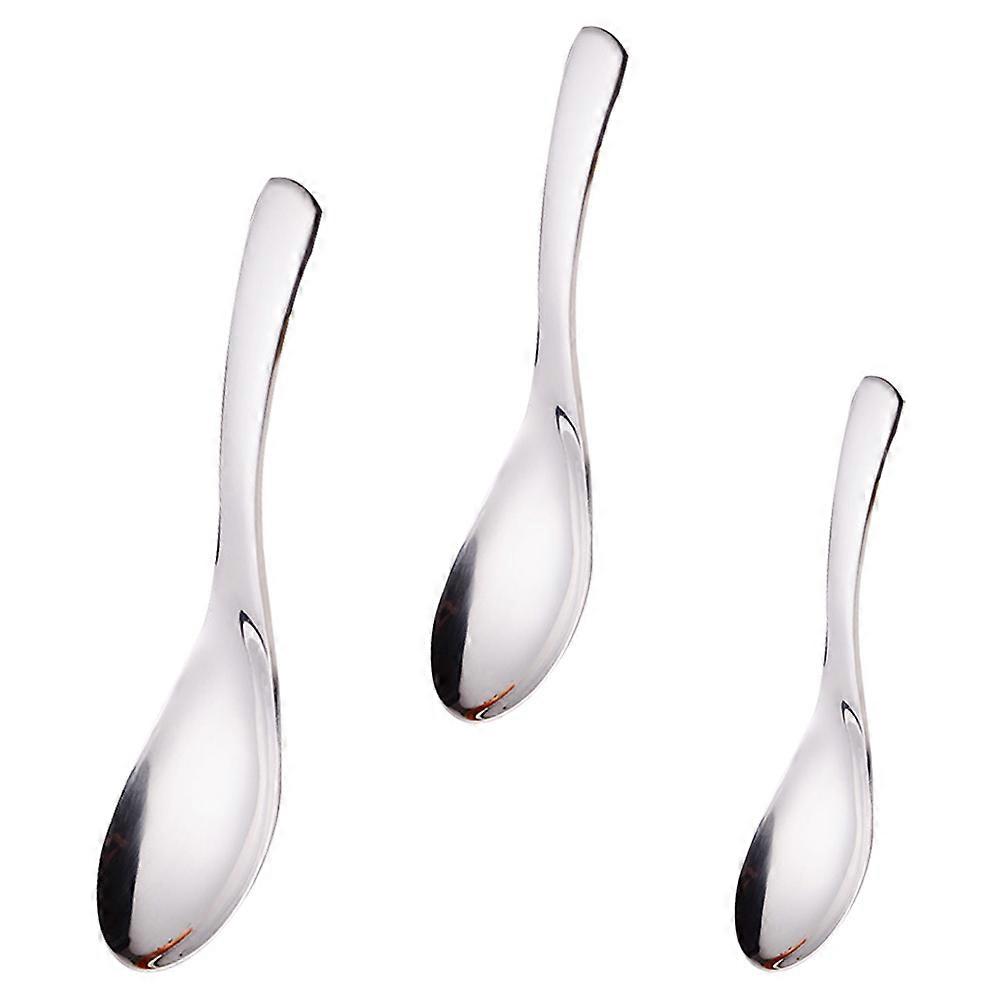 Curved Dessert Spoons For Restaurant Cooking High-end Material 2 Sets