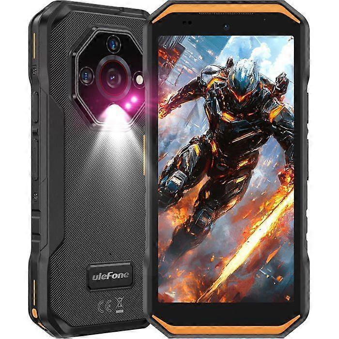 Ulefone Armor X32 Smartphone robusto de 12 GB + 128 GB, pantalla de 5,65 pulgadas y 48 MP, Android 14, doble SIM/NFC, color naranja