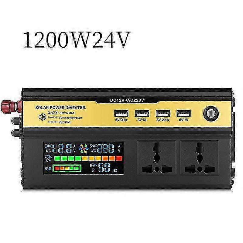 Power Inverter 500W 1200W 1600W 2200W DC 12V To AC 220V Transformer with USB Universal Socket Charge LED Display Car Inverter