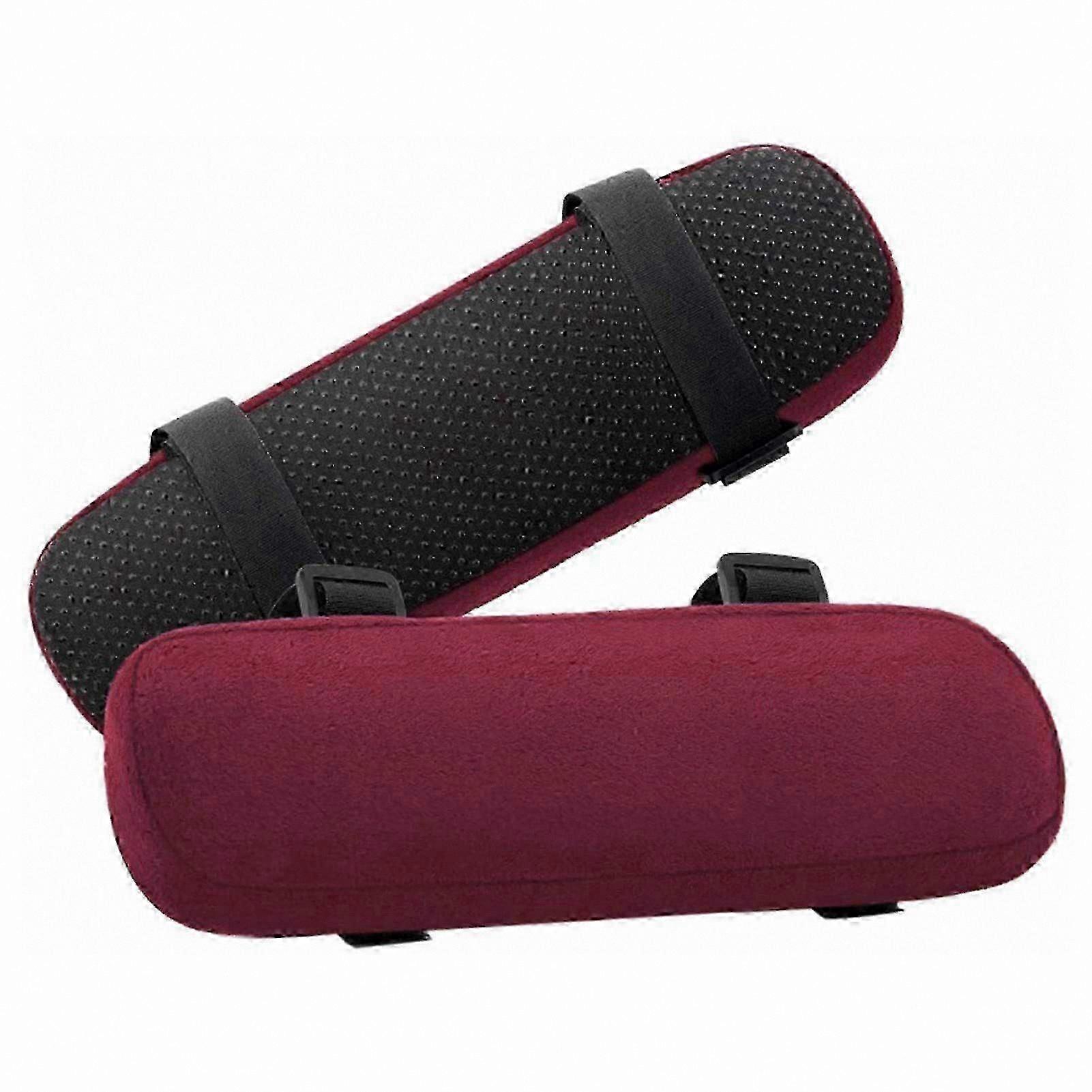 2 Pack Armrest Cushions for Office Chairs, Memory Foam Elbow Support Pads, Non-Slip Washable Pressure Relief Resting Accessories