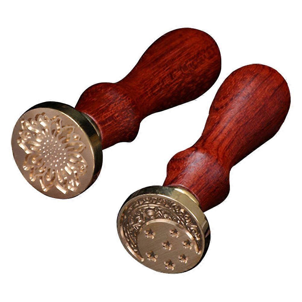 Copper Stamp with Handle for Wax Seal DIY Decor 6Sets