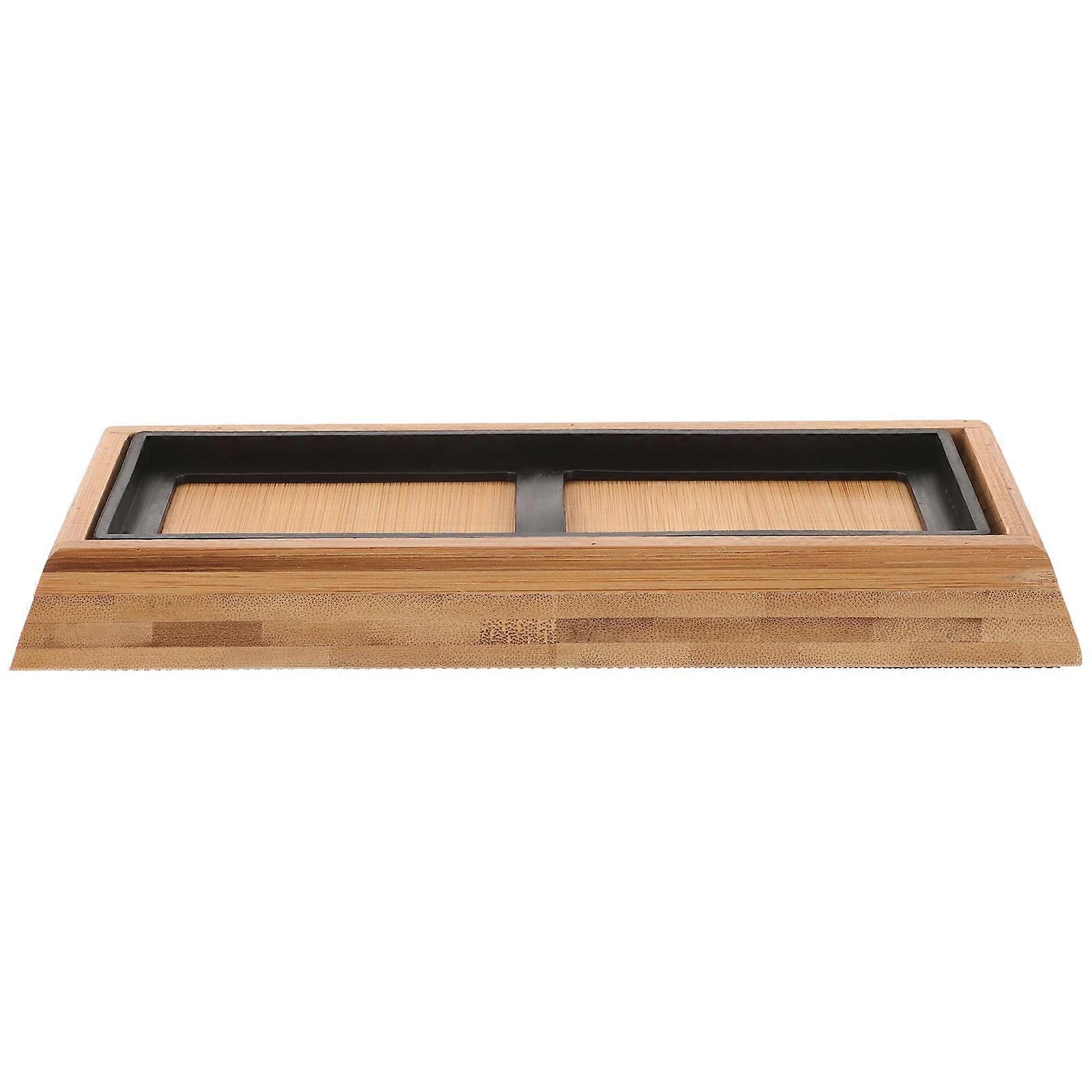 Home Whetstone Base Bamboo Sharpening Stone Tool Holder 5Sets