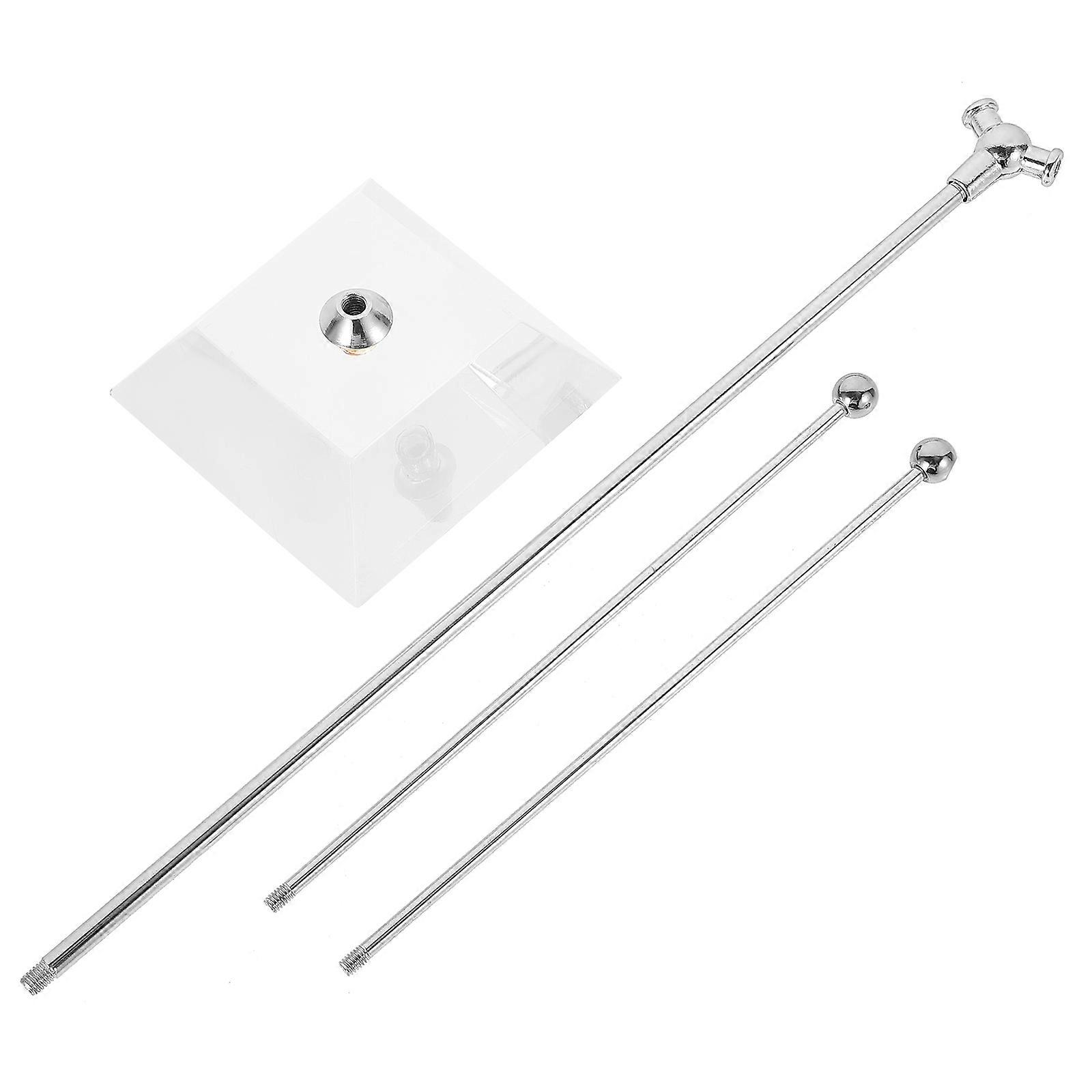Metal Flagpole Stable Base for 4Pcs Tabletop Flag Fixing Poles