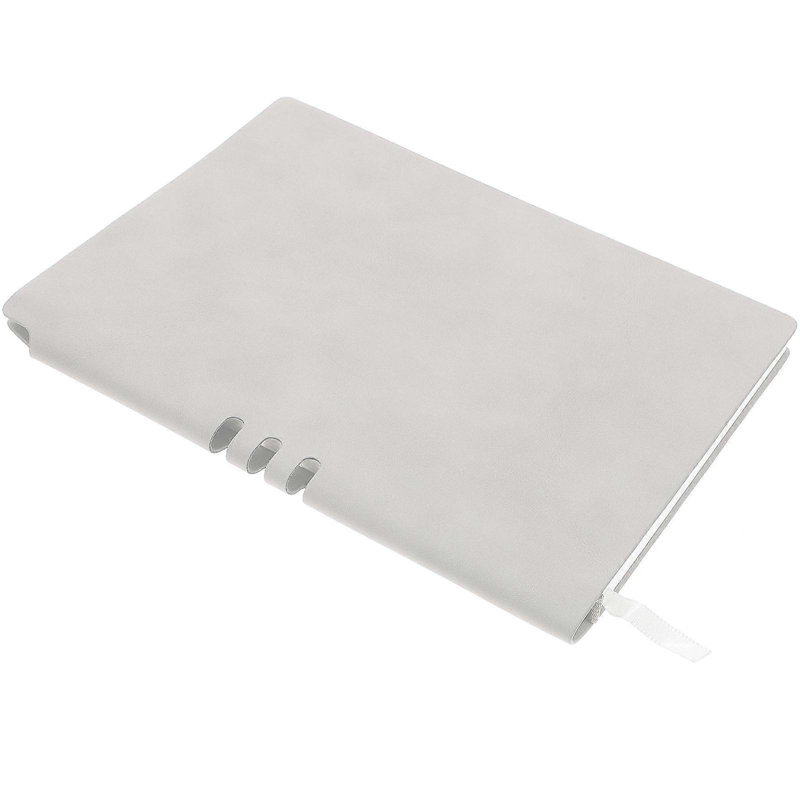 Business Notebook for Writing 2Pcs Grey Imitation Portable Notepad