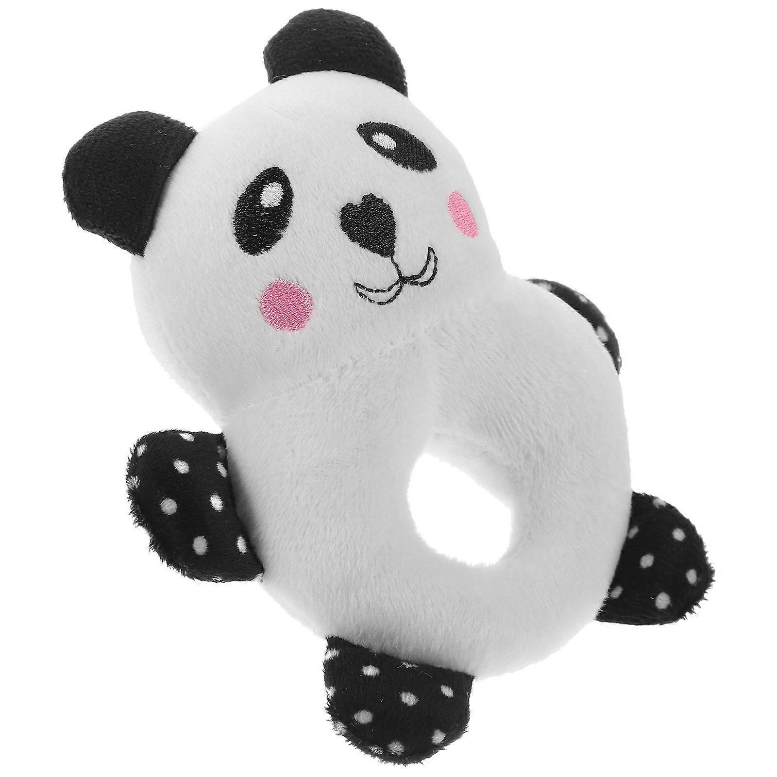 Animal Dog Toys Panda Shape Plush Material Bite Toy for Pet Owners Entertainment Use 1Set