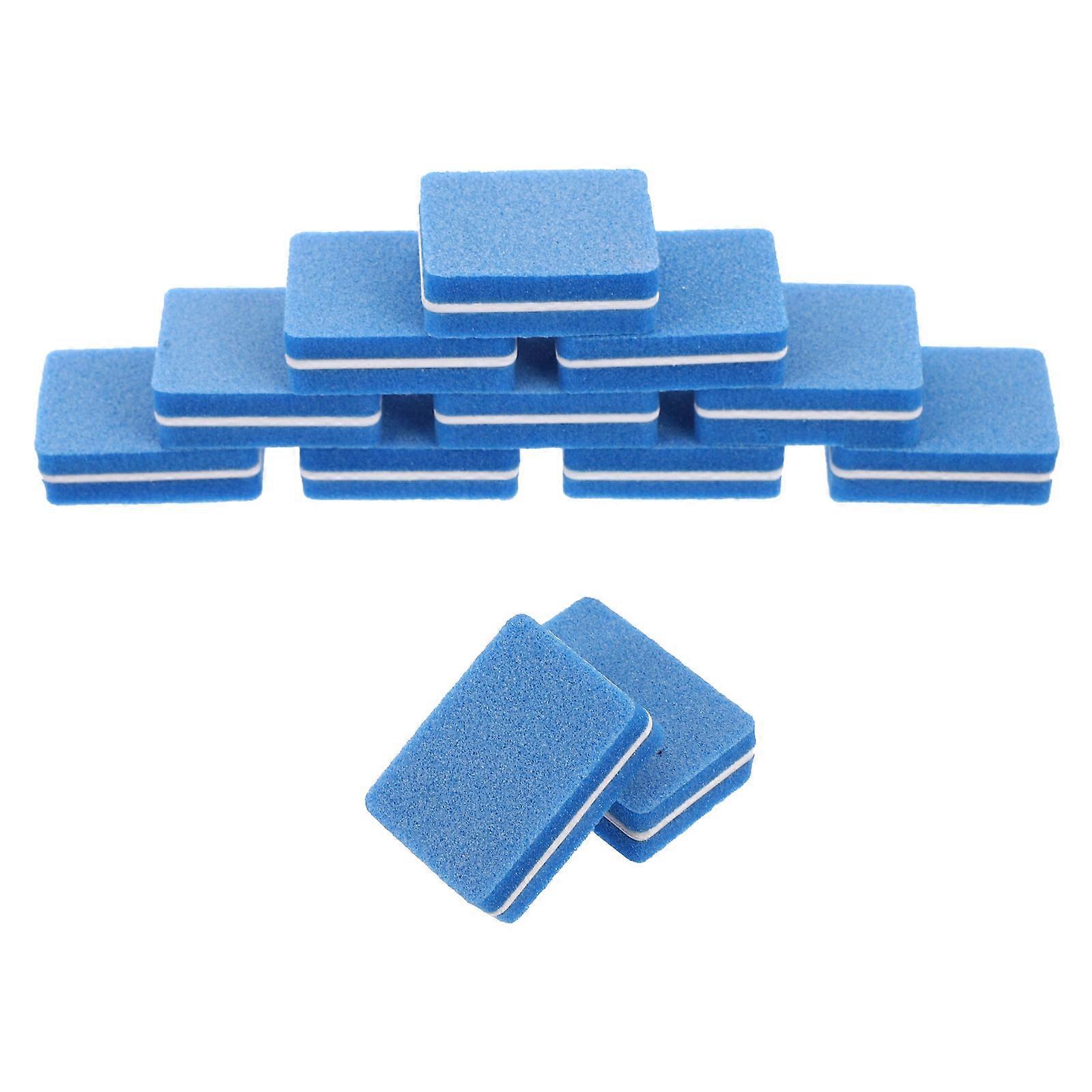 Sanding Nail File Mini Blue Sponge Buffer Block for Manicure Use 50Pcs
