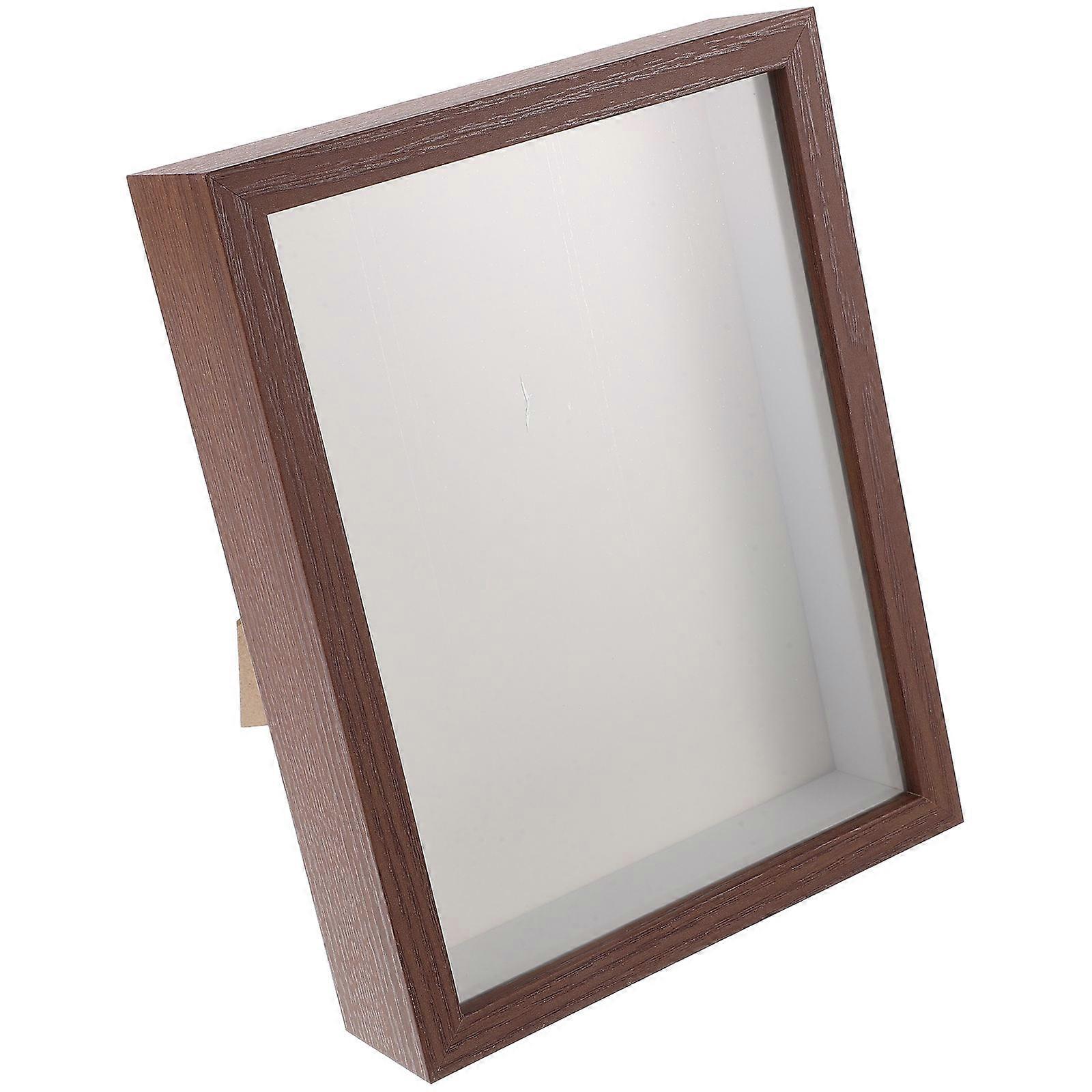 Dried Flower Display Stand Wooden Shadow Box Frame for 2Pcs
