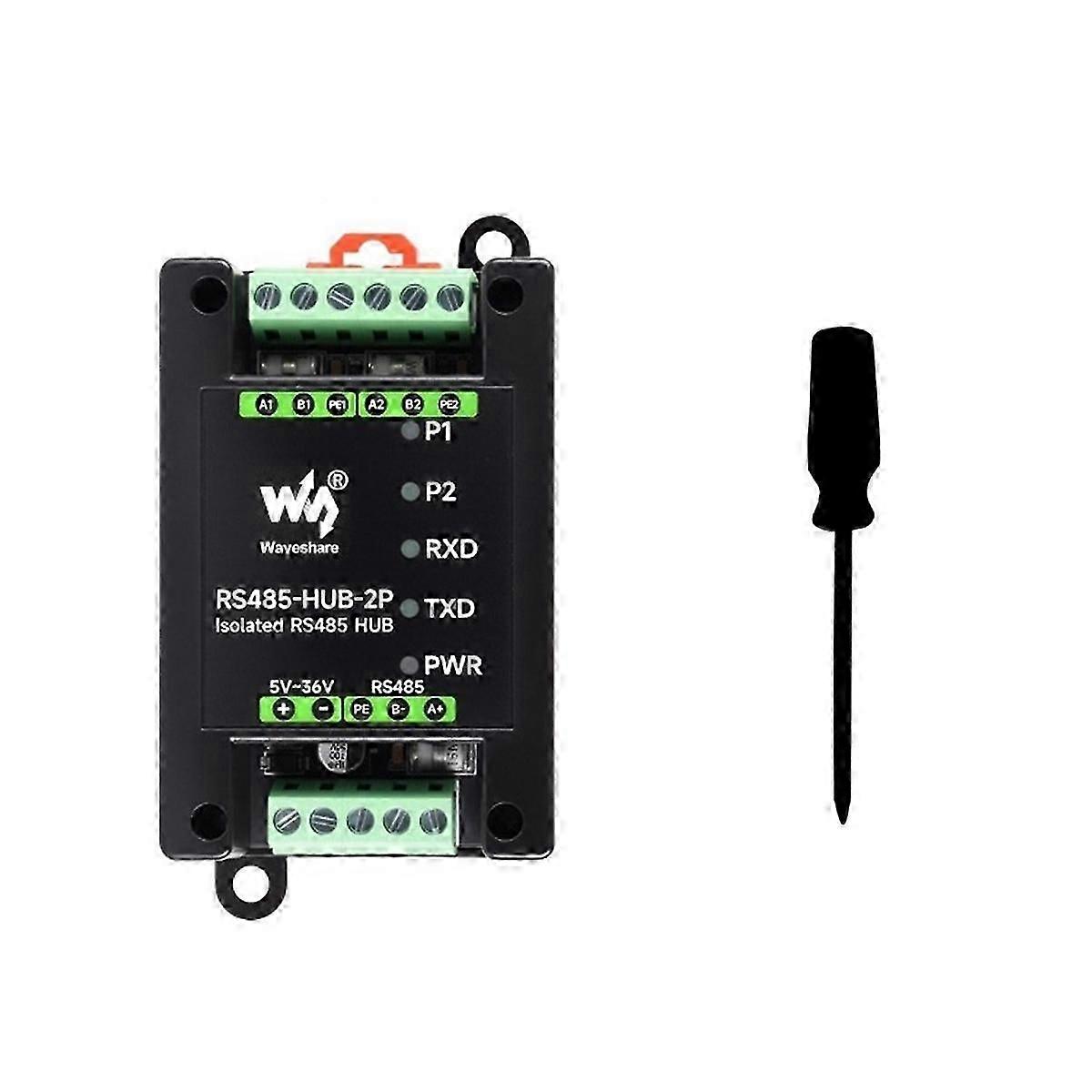 Industrial Isolated 2-CH RS485 Hub Repeater 1-RS485 to 2- RS485 Network Relay/Control/Isolation RS