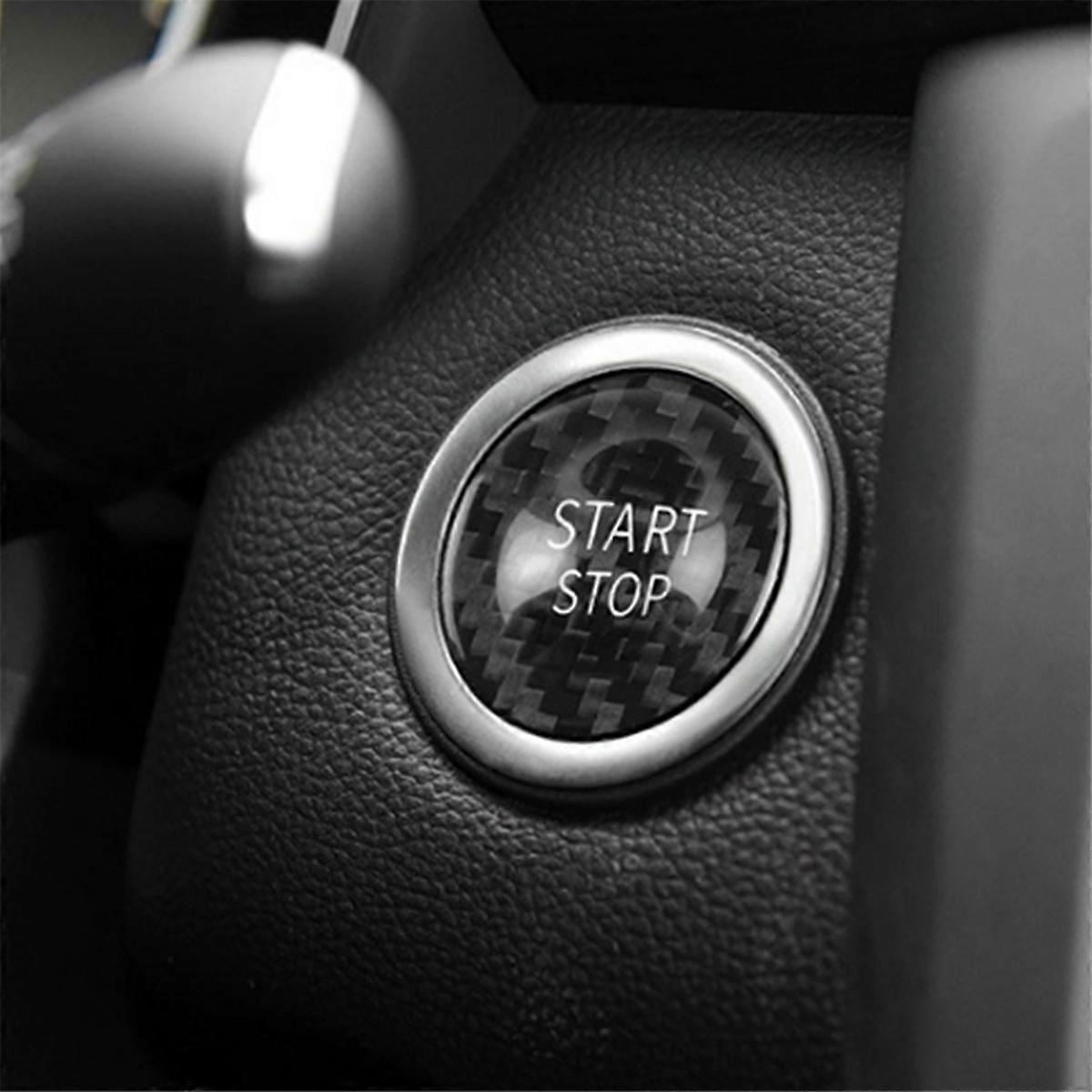Auto Motor Start Stopp Knopf Kohlefaser Trim Aufkleber für Koleos Fluence
