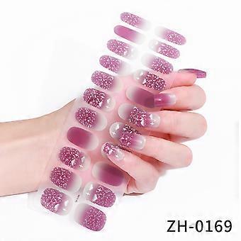 Gradient Nail Polish Film, 3D Imitation Diamond Nail Stickers, Set with Nail File