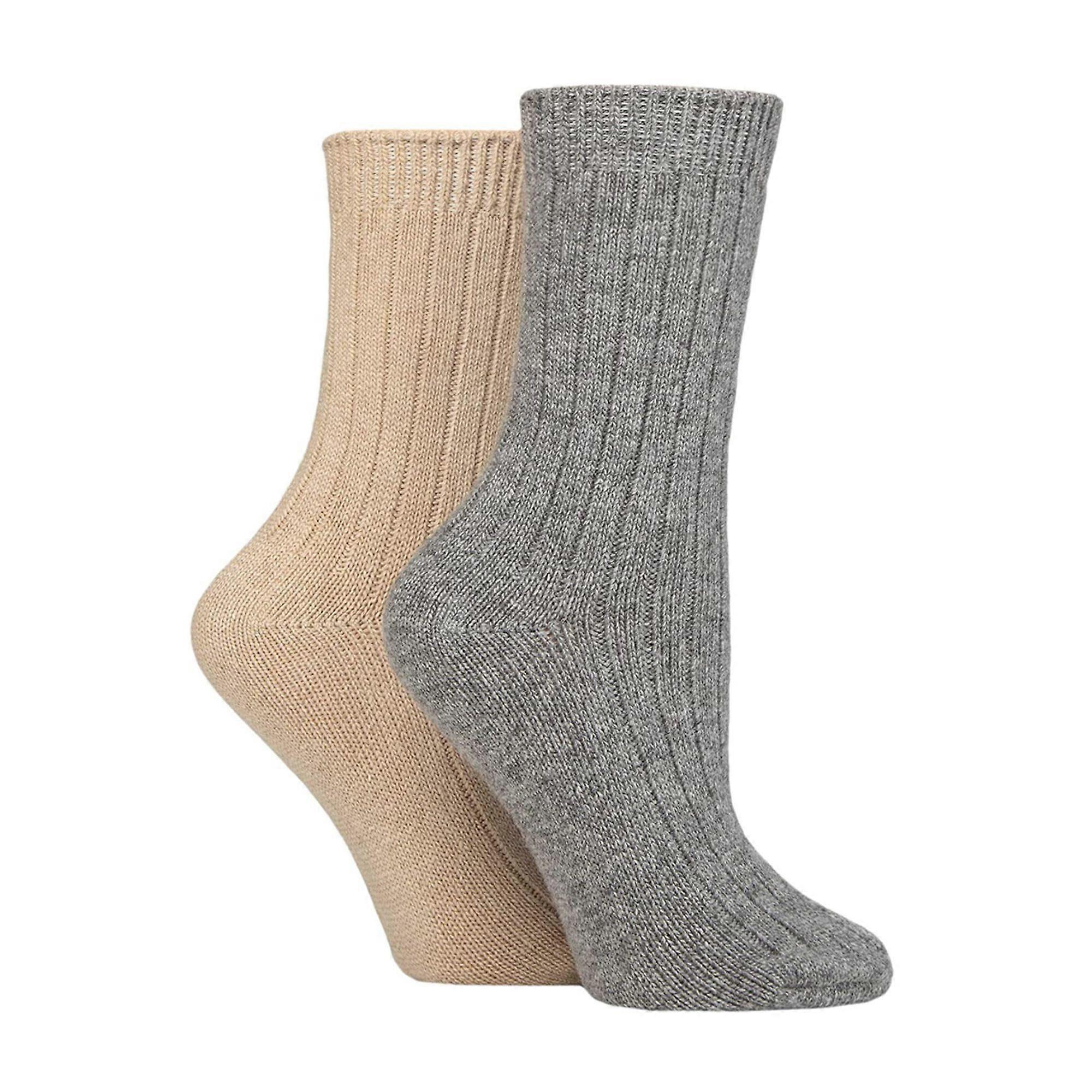 Wildfeet – Weiche, warme Kaschmir-Bettsocken für Damen, 2er-Pack