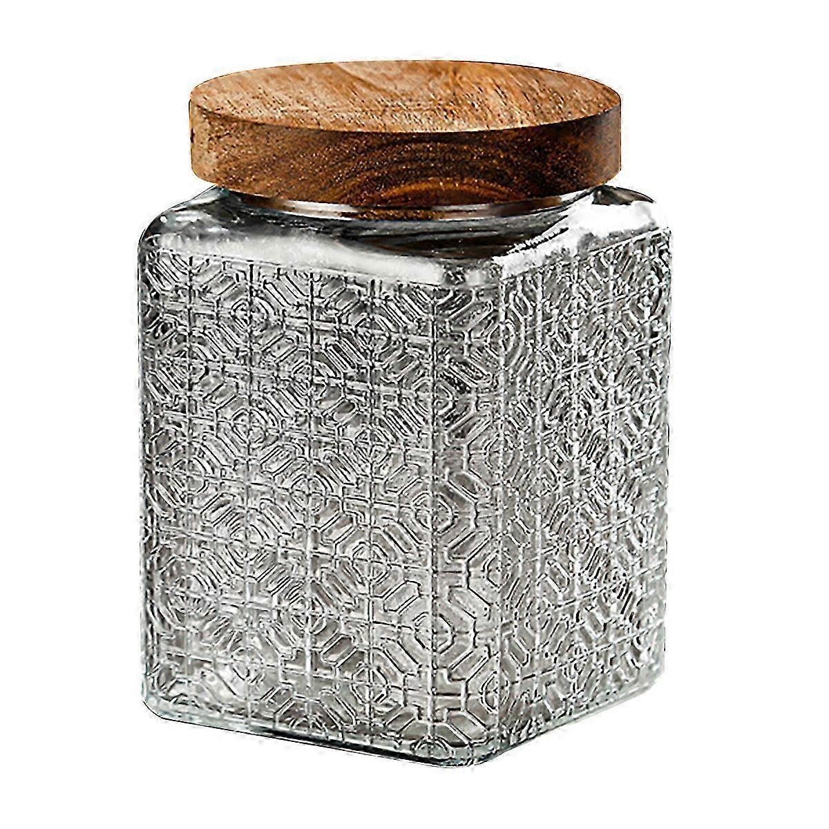 Vintage Window Pattern Kitchen Storage Bottle Household Snacks Tea Jar Spice Storage Bottle 26s