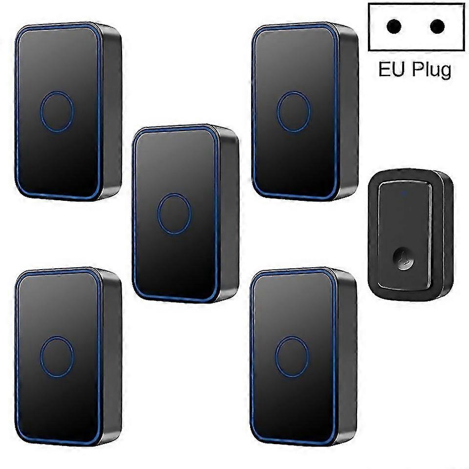 For Cacazi A19 1 For 5 Wireless Music Doorbell Without Battery Plugeu Plug 1 For 5