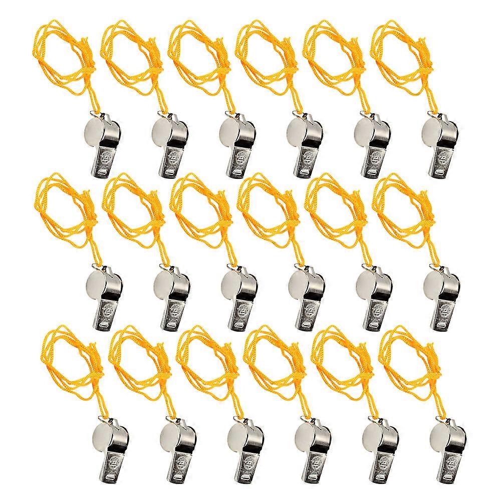 Coaches Iron Whistle with Lanyard for Emergency Loud Sound 96Pcs Set