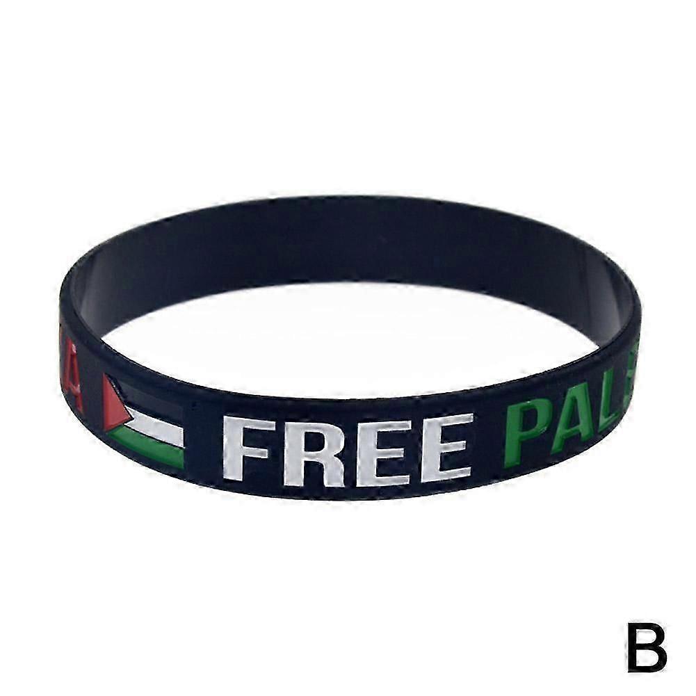 無料のパレスチナシリコンリストバンド/ブレスレットパレスチナの旗プロガザ、無料PP