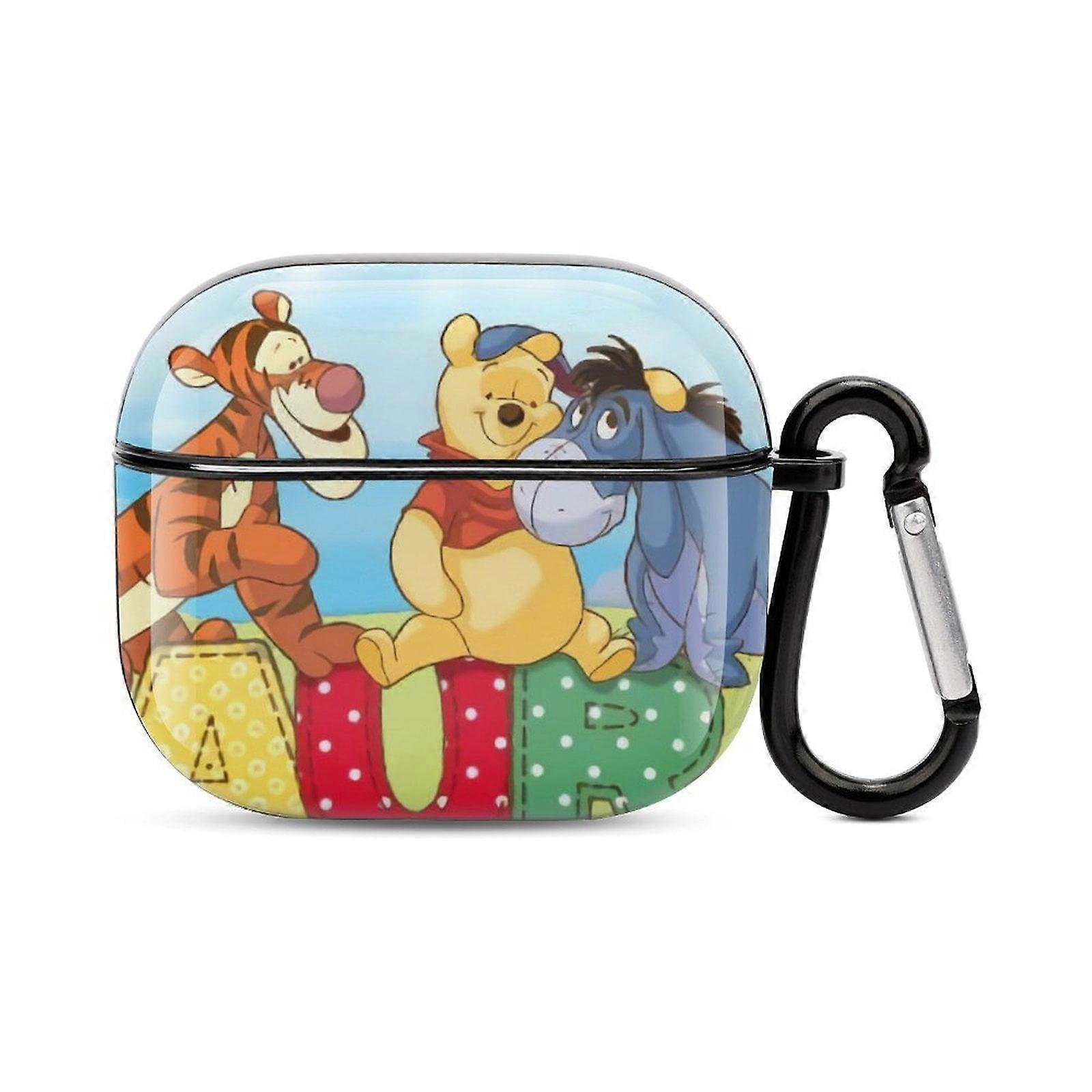 Winnie The Pooh Case for compatible with AirPods 3, AirPod 3 Case for Women, compatible with AirPods 3rd Generation Case, Support Wireless Charging