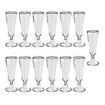 Parti Festivali Etkinlikleri için 60 adet 150ml Tek Kullanımlık Sert Plastik Şampanya ve Şarap Kadehi Bardakları