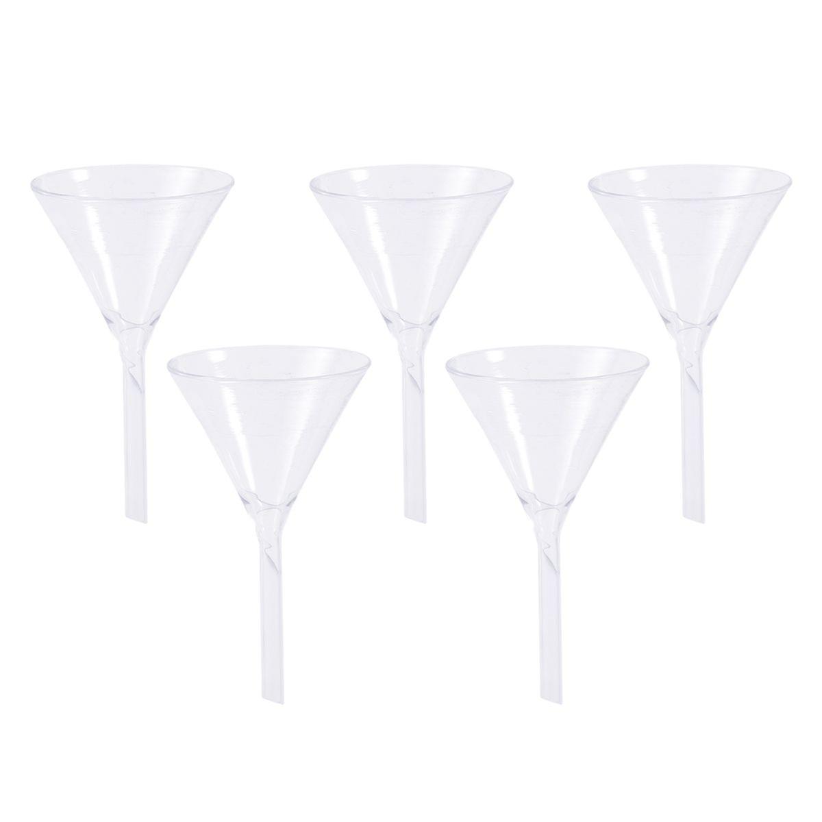 5pcs Glassware Labware Analytical Chemistry Feeding Funnel Liquid or Solid Triangle Funnel Thick Tool 50MM