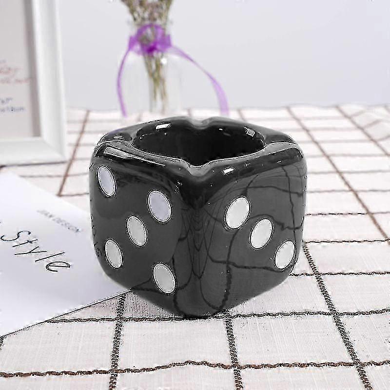 Ashtray European Ins Dice Cute Creative Dice Ceramic Ashtray