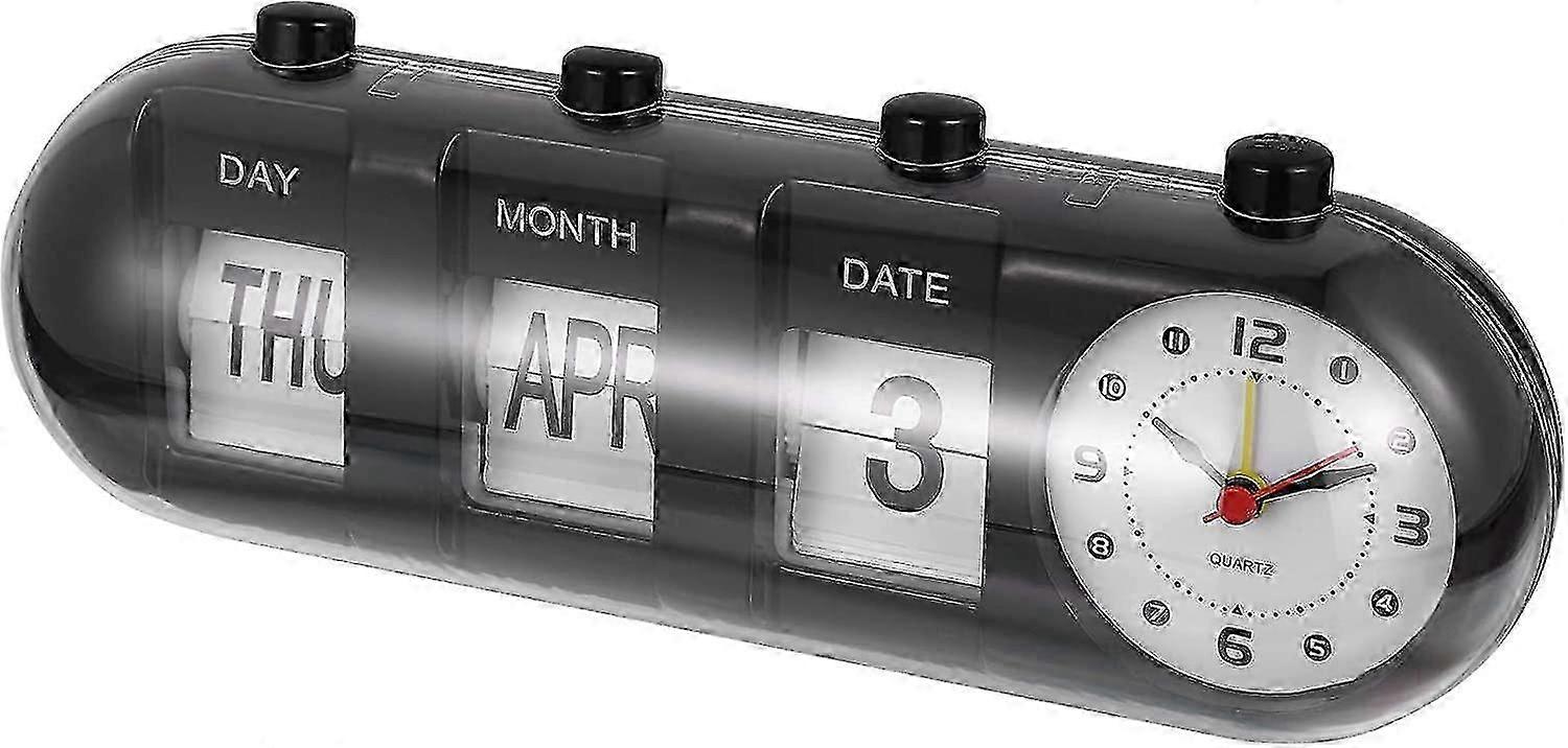 Manual Perpetual Calendar Capsule Clock Manual Flip Calendar Clock Alarm Clock