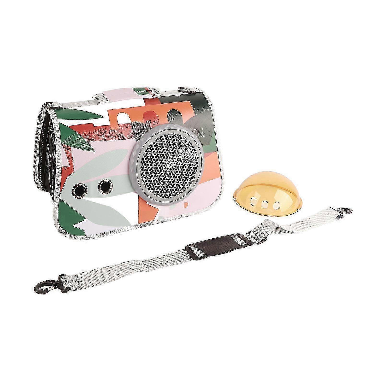 Portable Breathable Cat Carrier Bag with Ergonomic Handle and Shoulder Strap in Camouflage Design2025