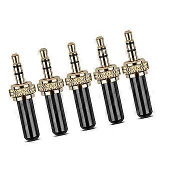 15 Stück 3,5-mm-Stecker, Metallstecker, Mini-3,5-mm-Stereo-Klinkenstecker mit Schraubverschluss und M6-Innengewinde