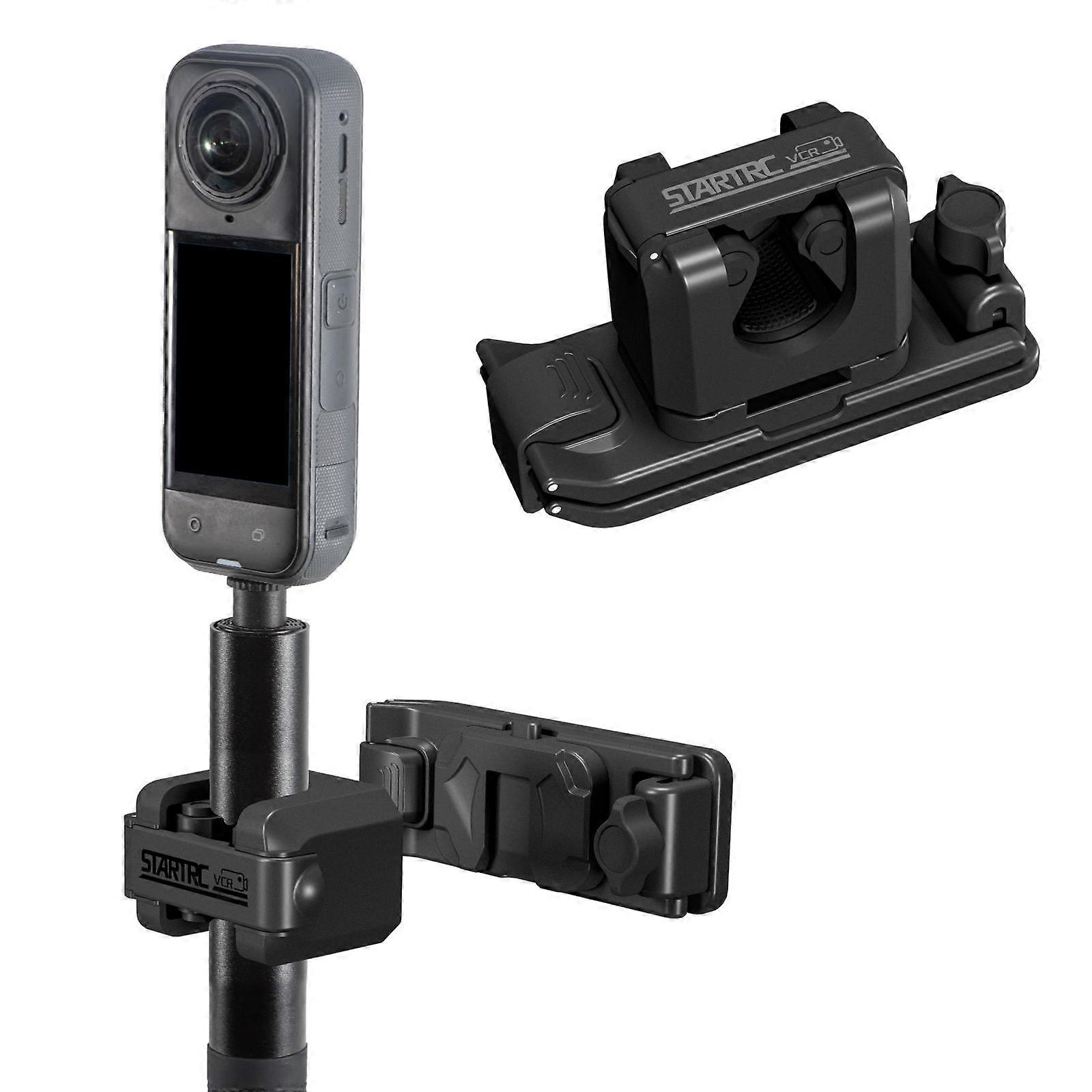 STARTRC Quick-Release Backpack Mount Clip Bracket for Selfie Stick or Action Camera (Black)