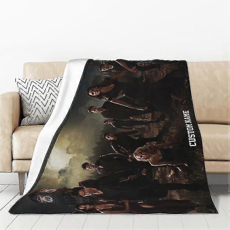 Blanket The Vampire Diaries Blanket Soft Warm Flannel Throw Custom Name Blanket For Bed Sofa Decorations Christmas Birthday Gift