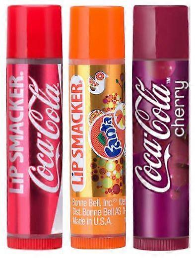 LIP Smacker leppe Balms - [Coca Cola klassisk, Coca-Cola Cherry, Fanta appelsin]