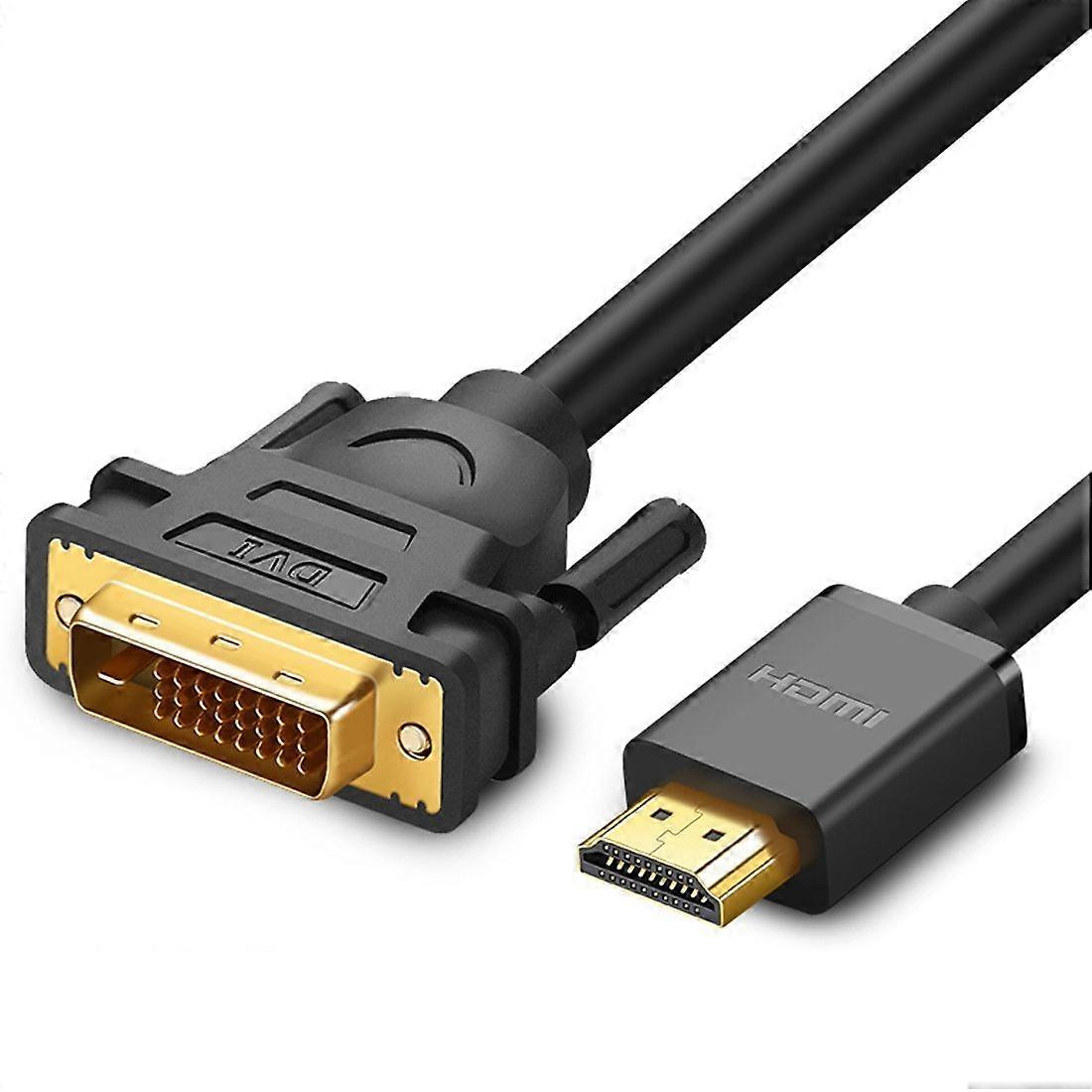 1m UGREEN DVI D(24+1) Male to HDMI Male Interchanging Line