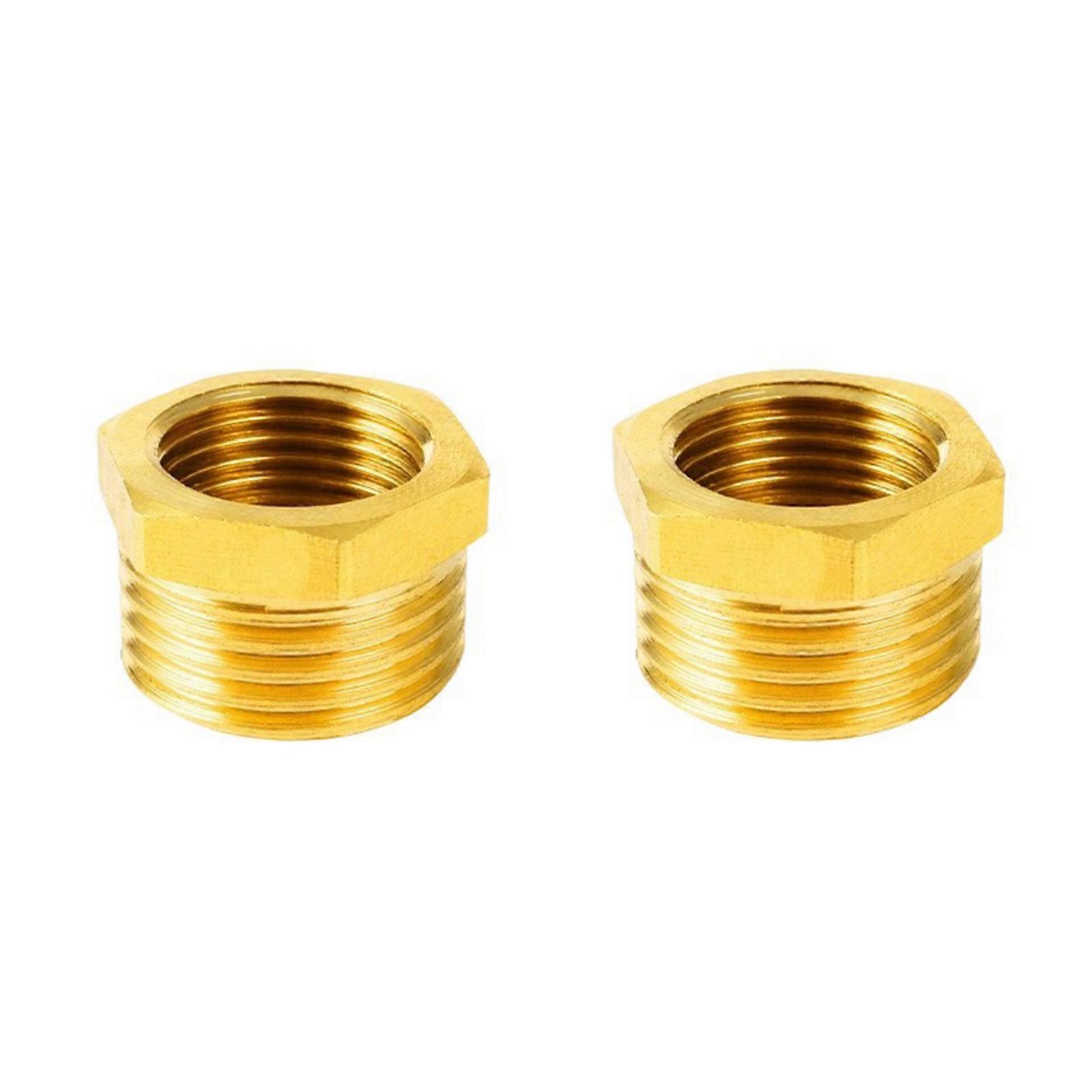 Hexagonal Socket Threaded Pipe Fitting Brass Pneumatic Adapter High Pressure Resistance Threaded Pipe Joint Multicolor