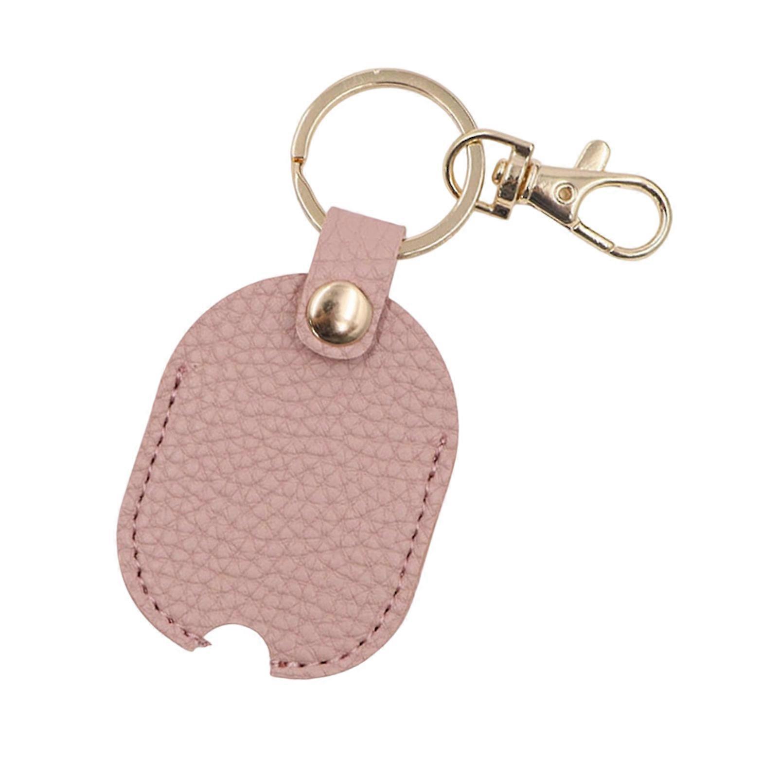 Practical Key Case Daily Use Key Sleeve Safeguards Keys from Scratches and Ensures Easy Management Leather Texture  Pink