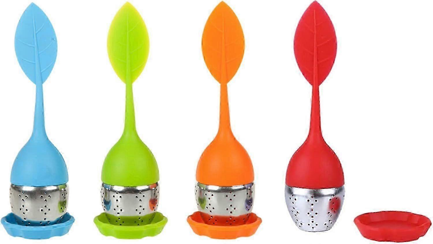 Stainless Steel and Silicone Tea Infuser Strainers Set